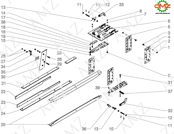 BIÇAK CİVATASI DİBİ DÖRTKÖŞE 7-16X55