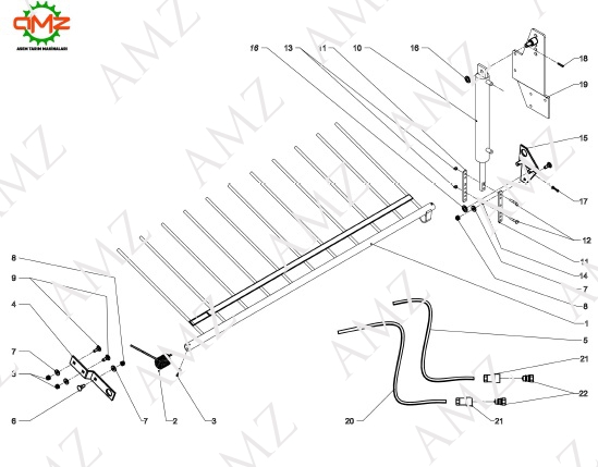 ALTIKÖŞE BAŞLI CİVATA YARIM PASO M8X40