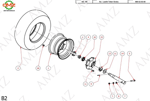 YARIM PASO CİVATA M16X100