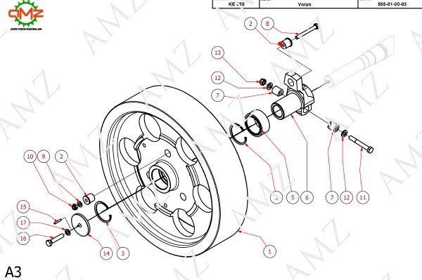 YARIM PASO CİVATA M12X90