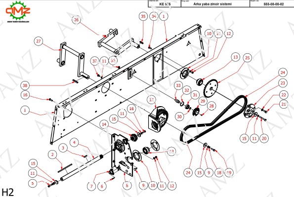 GERDİRME DİŞLİSİ 3/4 - Z:14